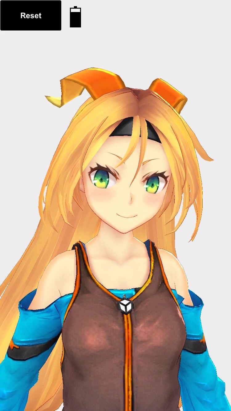 左上に電池残量が表示されている