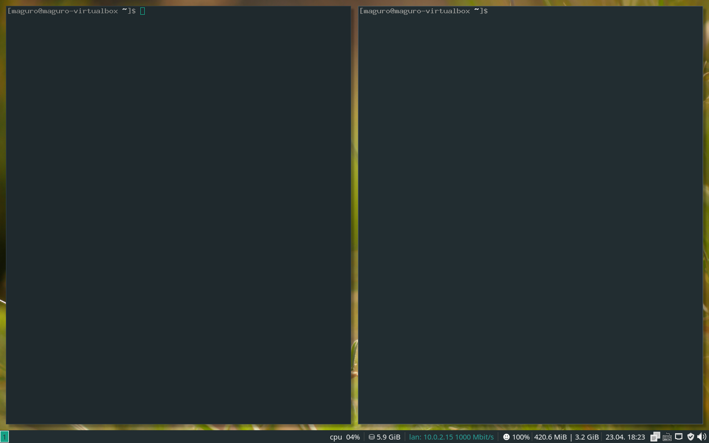 ターミナル（2画面）