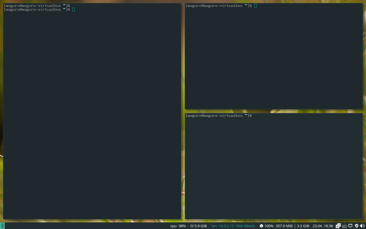 ターミナル（3画面）